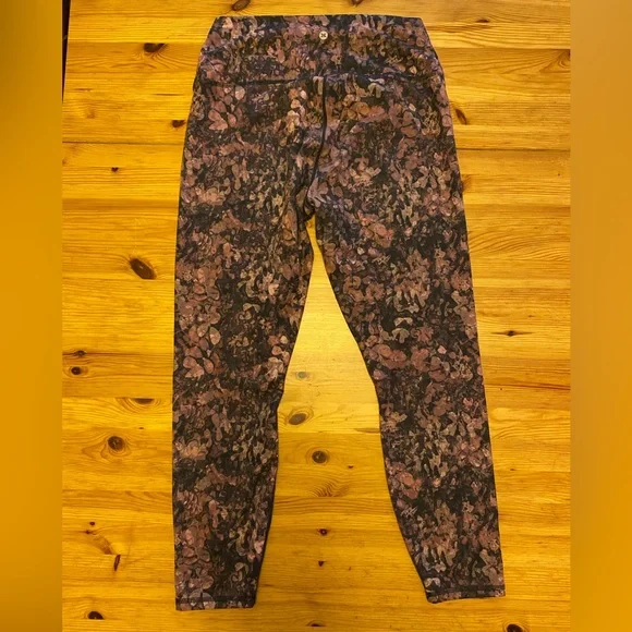 RBX Pink & Purple Patterned Floral Yoga Leggings Size Large - Picture 4 of 6